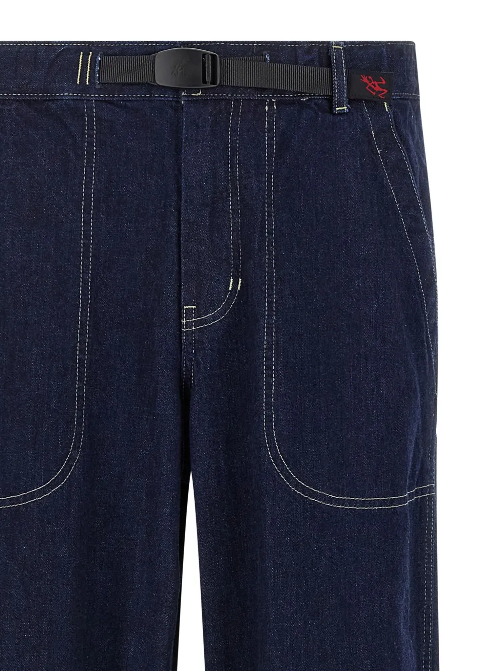 Gramicci Japanese Slub jeans met ceintuur Blauw