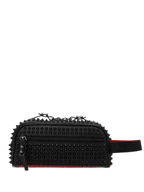 Christian Louboutin studded zip-fastening wash bag