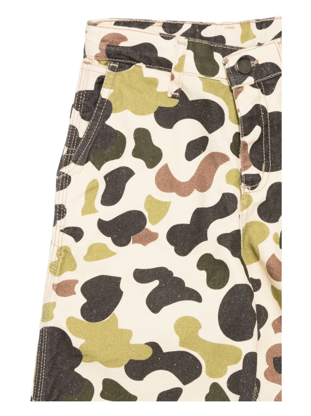 MARKET Broek met camouflageprint Beige