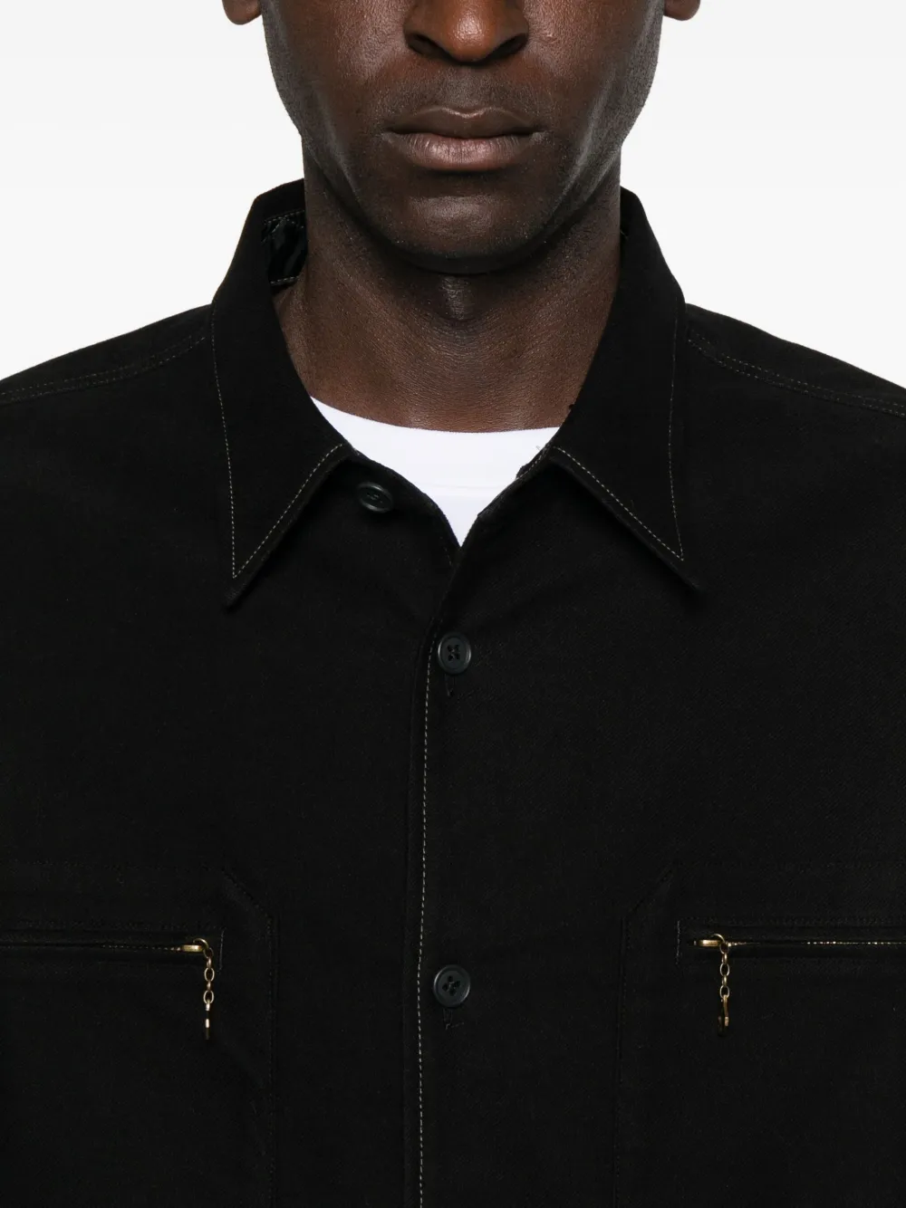 Chimala Point-collar Shirt In Black