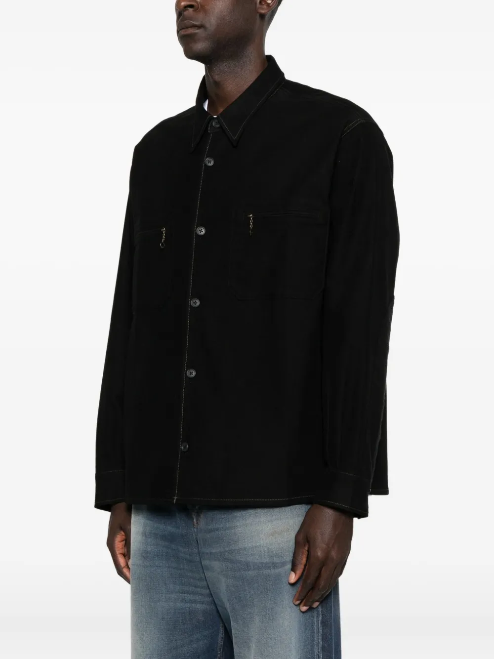 Chimala Point-collar Shirt In Black