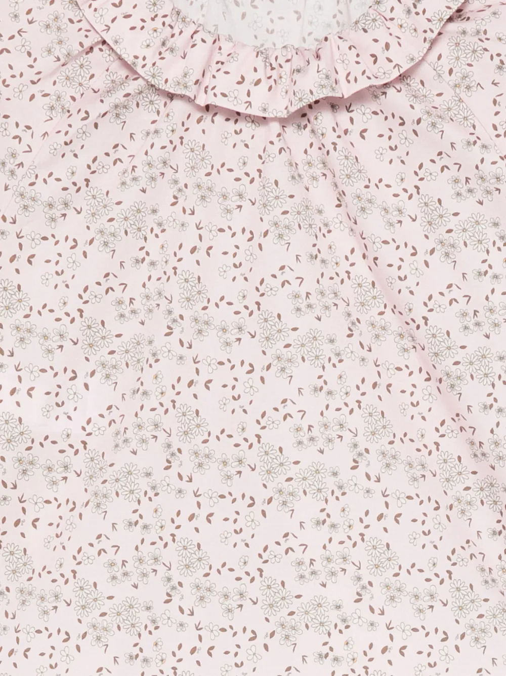 Il Gufo Ruffled Floral-print Blouse In Pink
