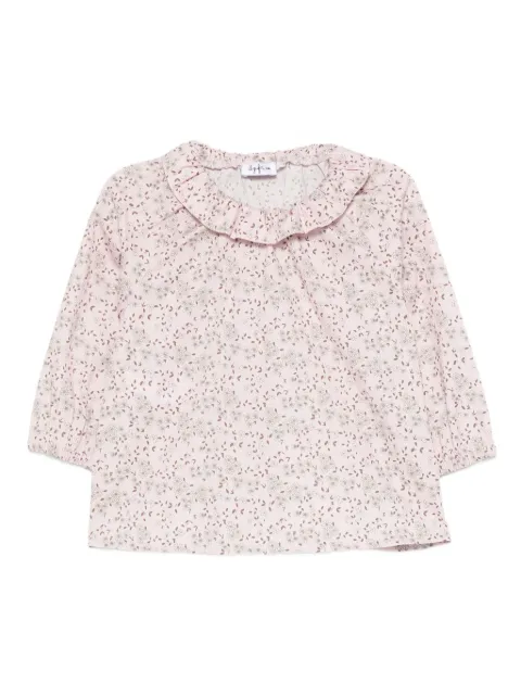 Il Gufo ruffled floral-print blouse
