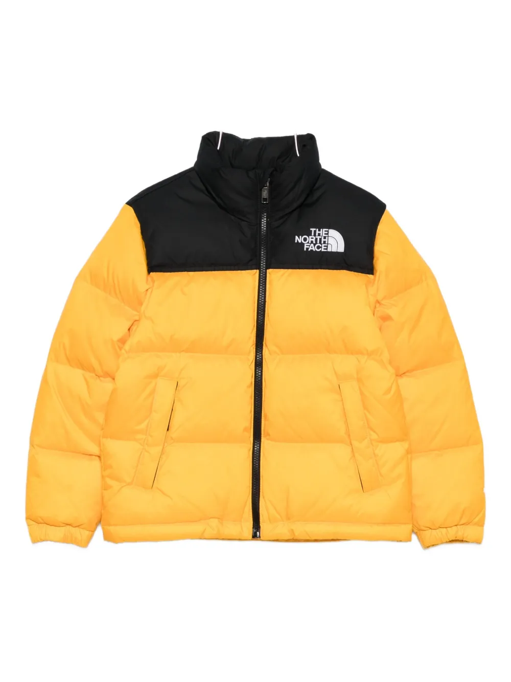 The North Face logo-embroidered puffer jacket | Yellow | Image 1