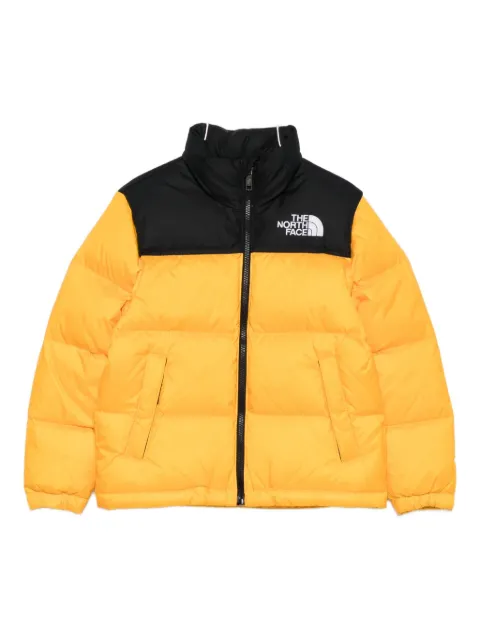 The North Face logo-embroidered puffer jacket