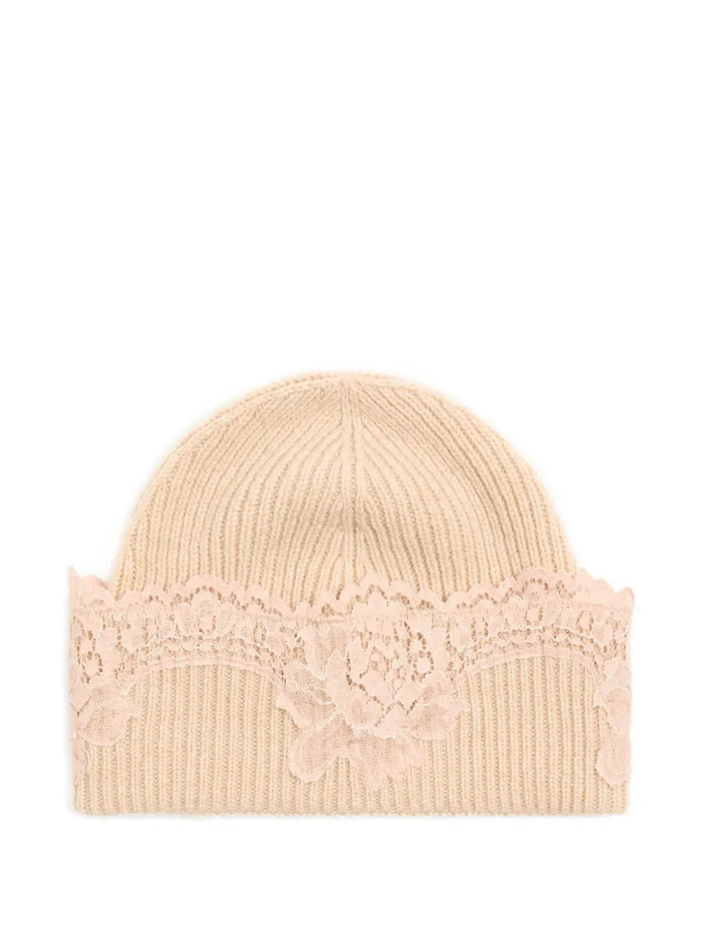 Valentino Lace Beanie In Neutral