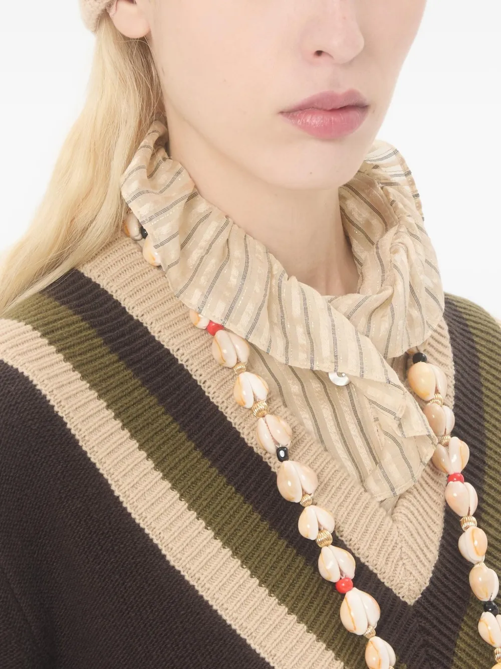 Valentino Lace Beanie In Neutral