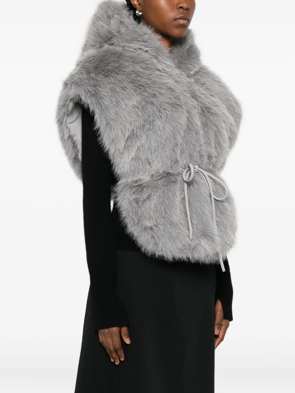 Patrizia Pepe Collar Jacket In Gray