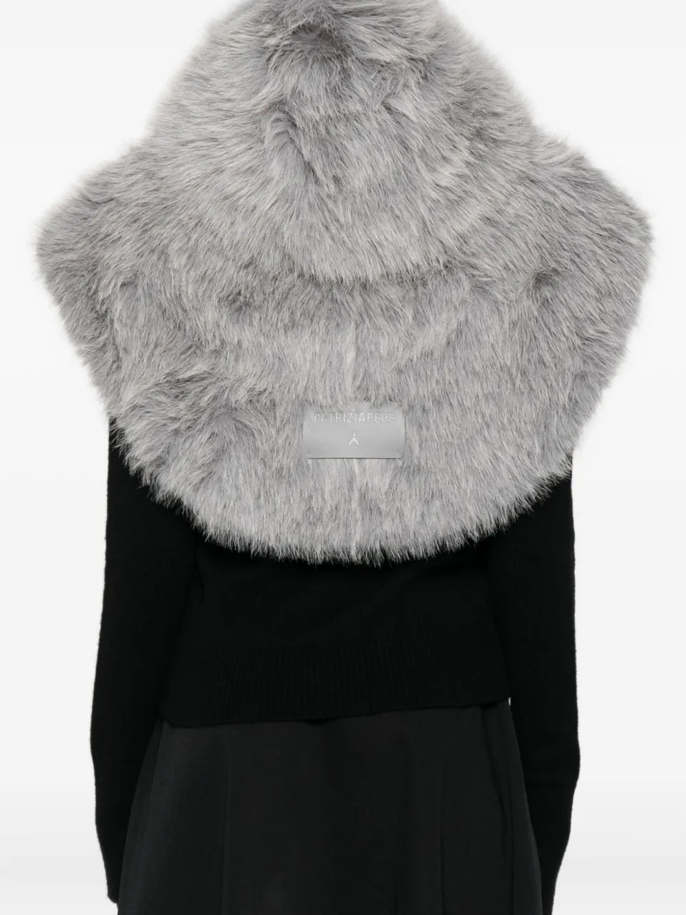 Patrizia Pepe Collar Jacket In Gray
