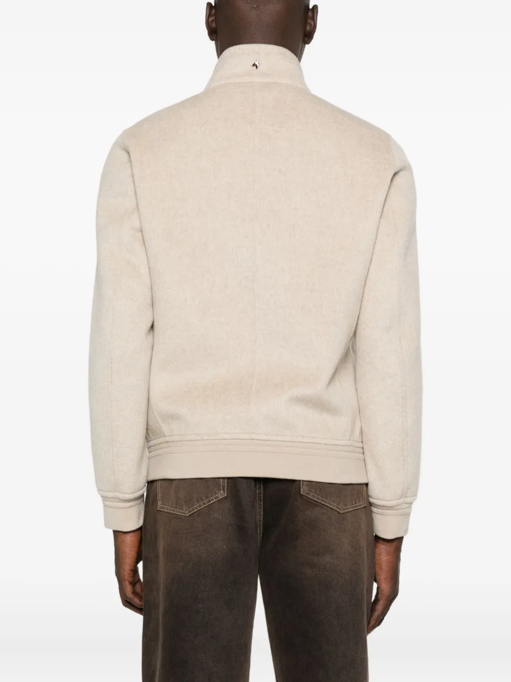 Montecore Cashmere Bomber Jacket In Neutral