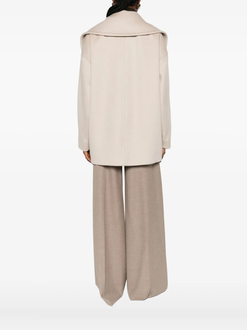 Max Mara Cashmere Double-breasted Jacket In Brown