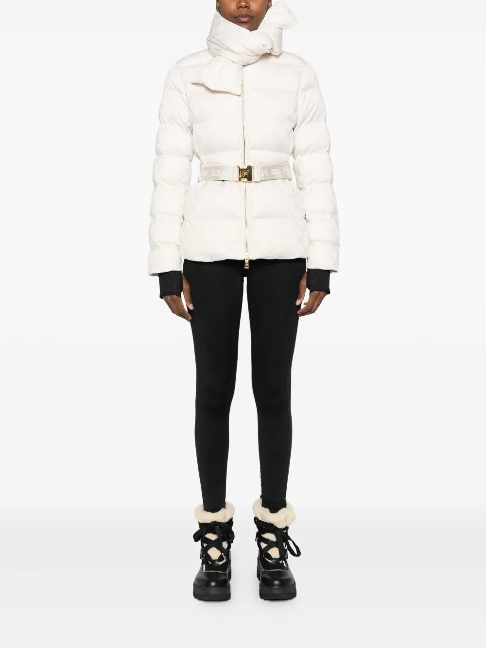 Elisabetta Franchi belted jacket | Down Jackets | Image 2