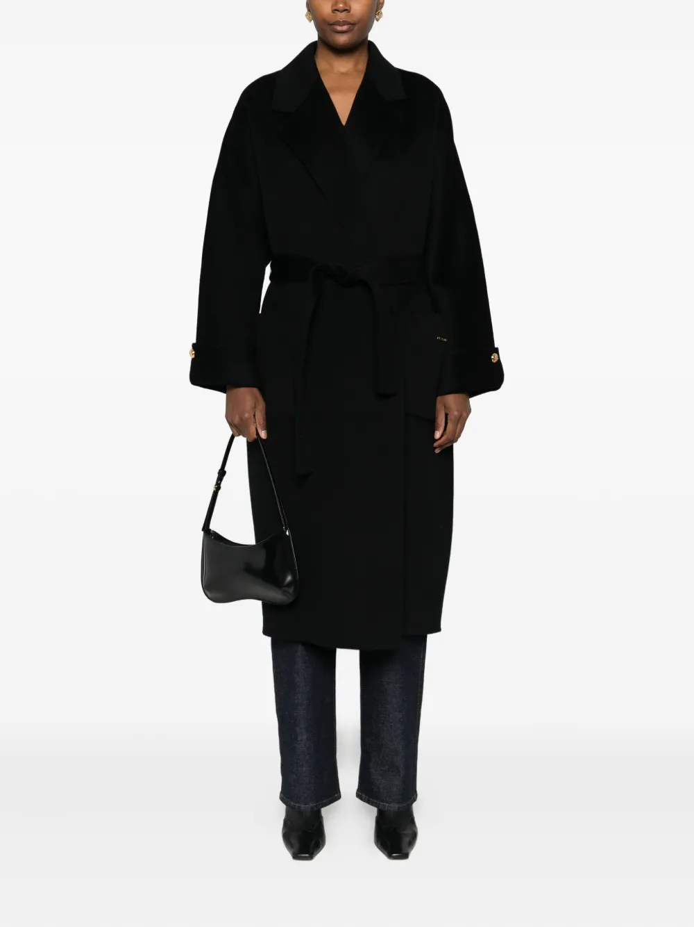 Elisabetta Franchi belted wool coat | Single Breasted Coats | Image 2