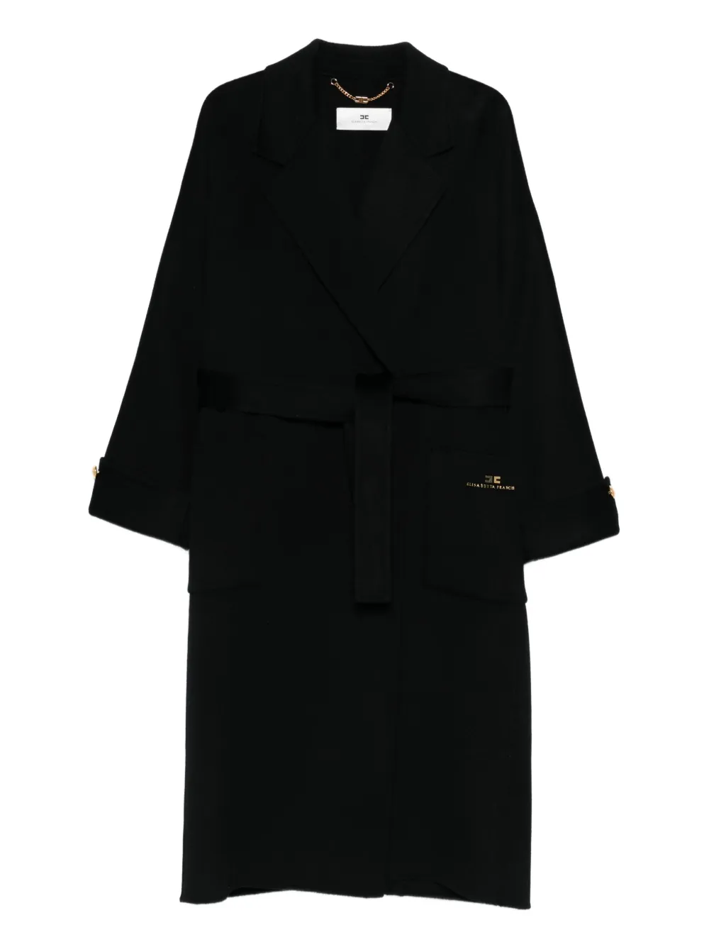 Elisabetta Franchi belted wool coat | Black | Image 1