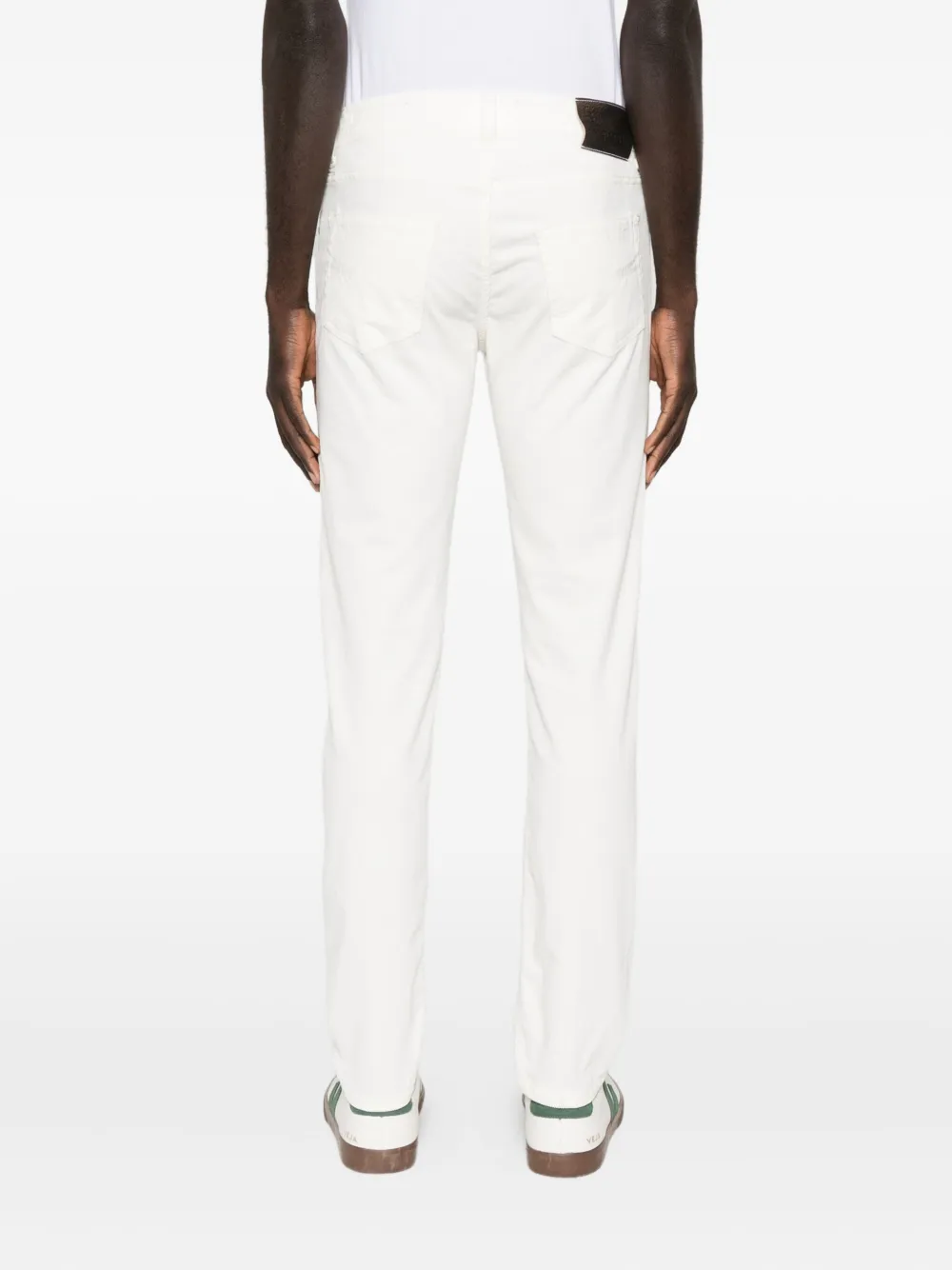 Barba Jeans met vijf zakken Wit