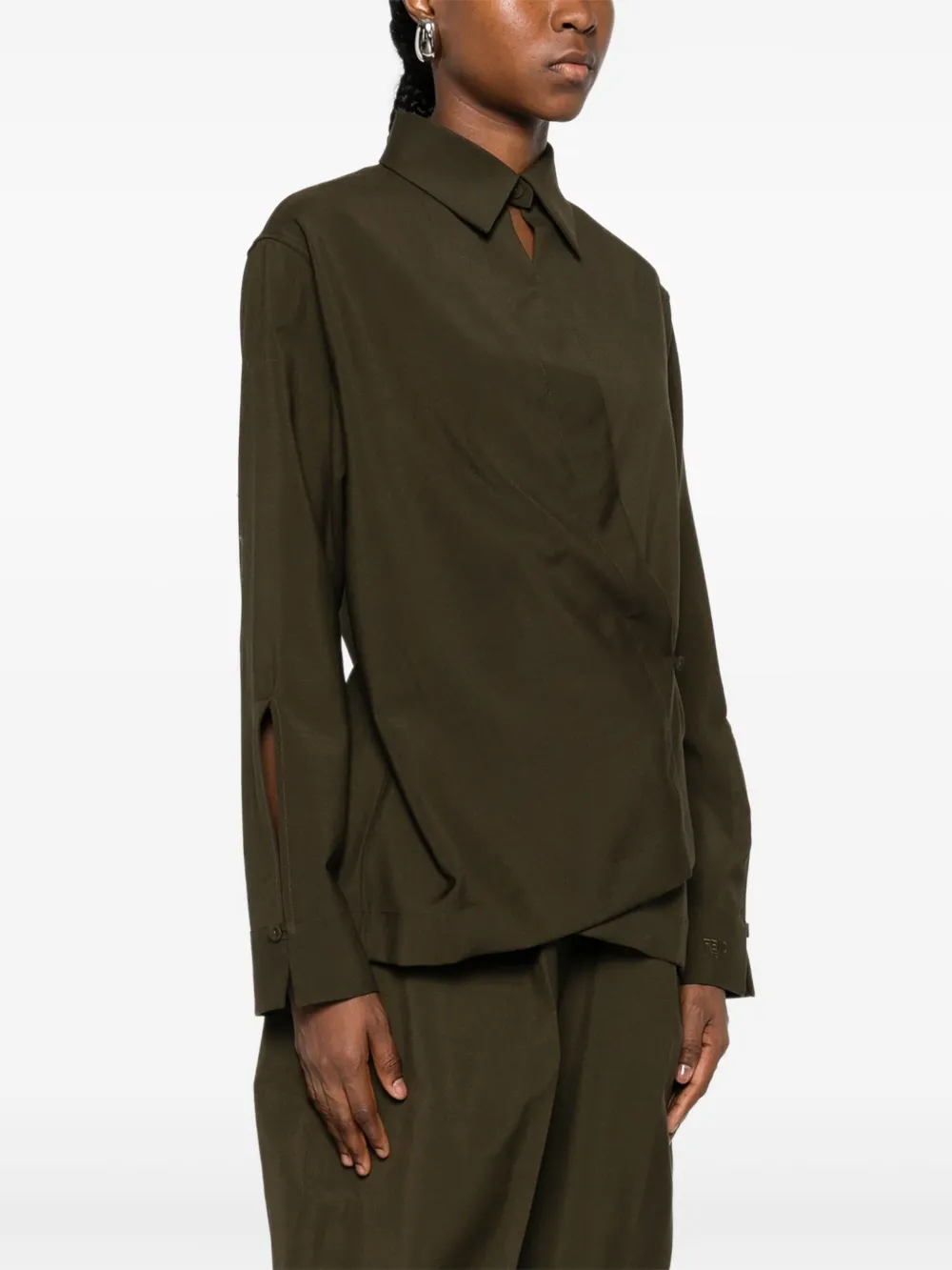 FENDI Blouse met lange mouwen Groen