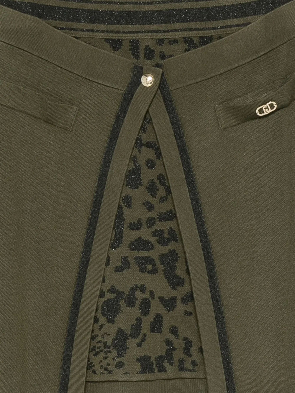 Liu •jo Animal-print A-line Skirt In Green