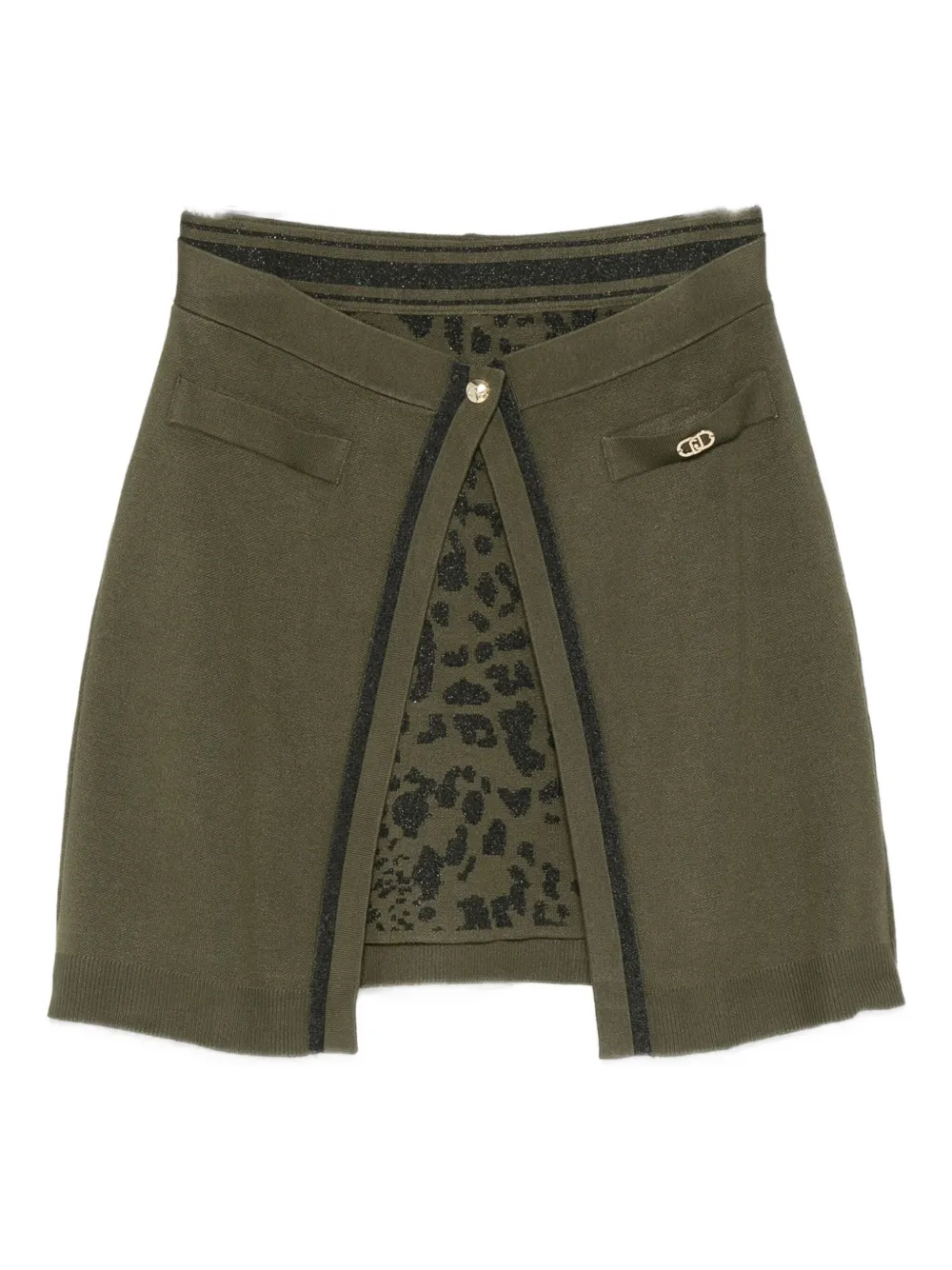 LIU JO animal-print A-line skirt - グリーン LIU JO animal-print A-line skirt - グリーン
