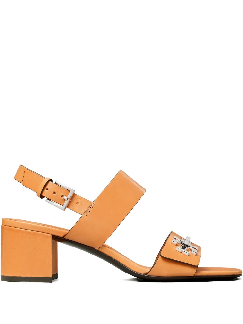 Tory Burch 55 mm sandalen met dubbele bandjes en T-slot Oranje