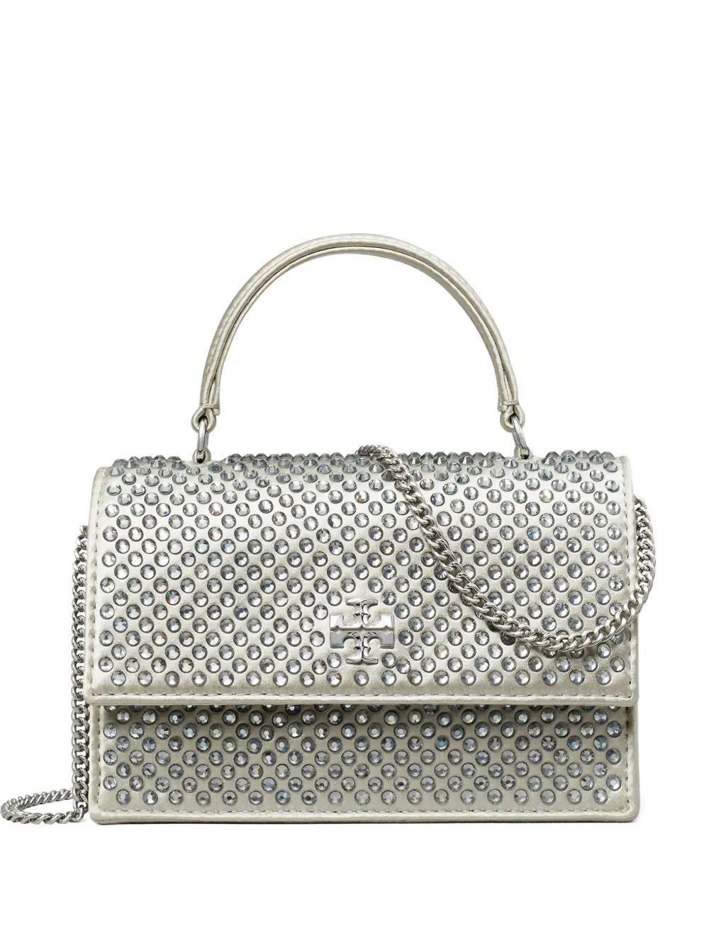 Tory Burch mini Kira embellished shoulder bag - Silver