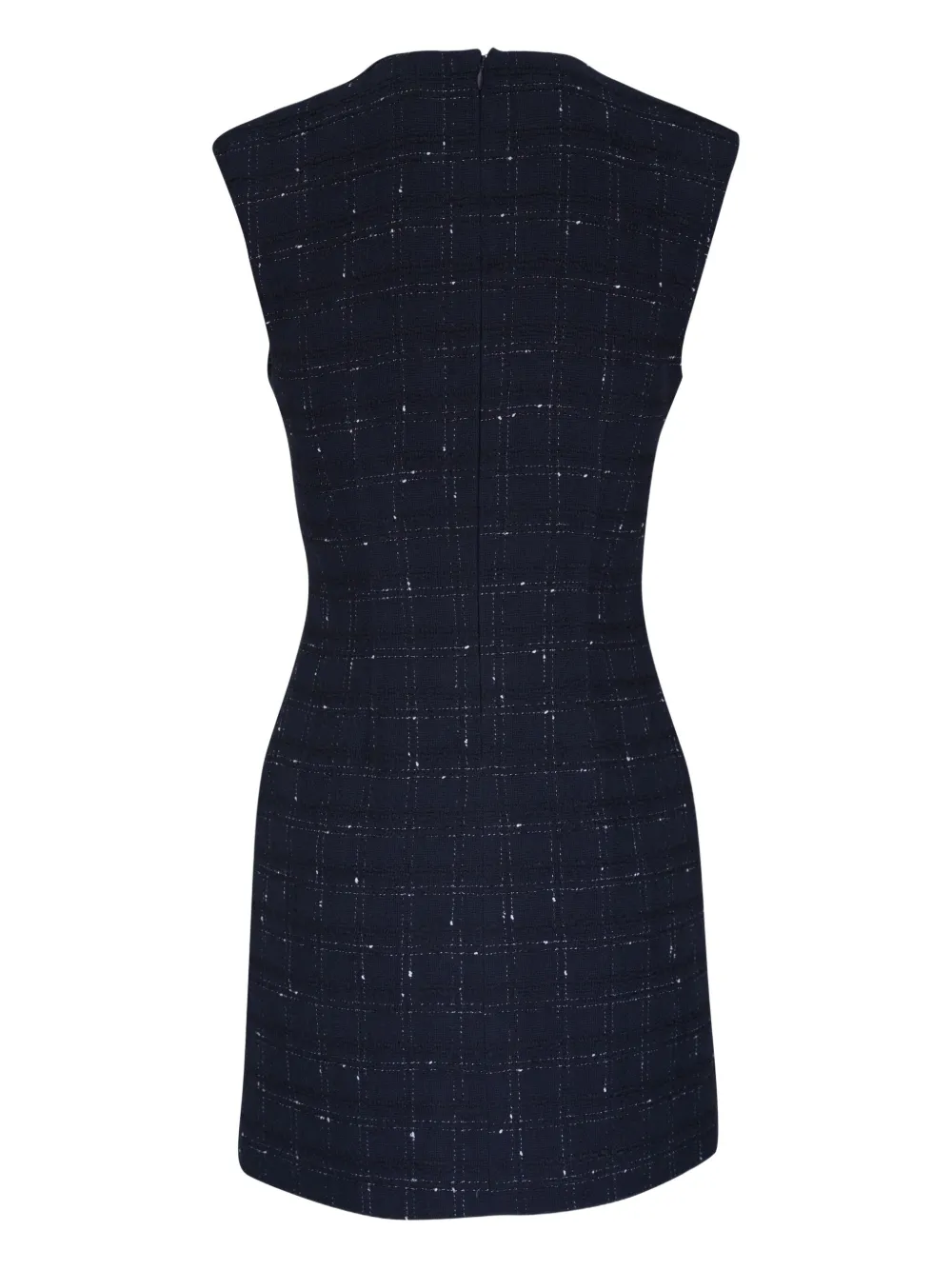 Veronica Beard Checked Sleeveless Mini Dress In Blue