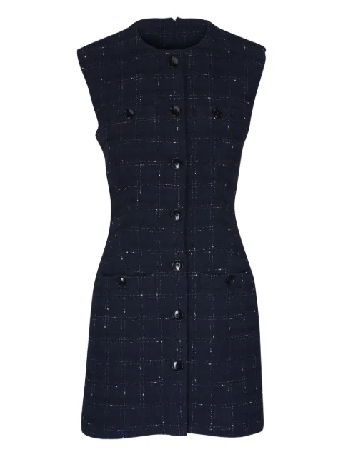 Veronica Beard checked sleeveless mini dress