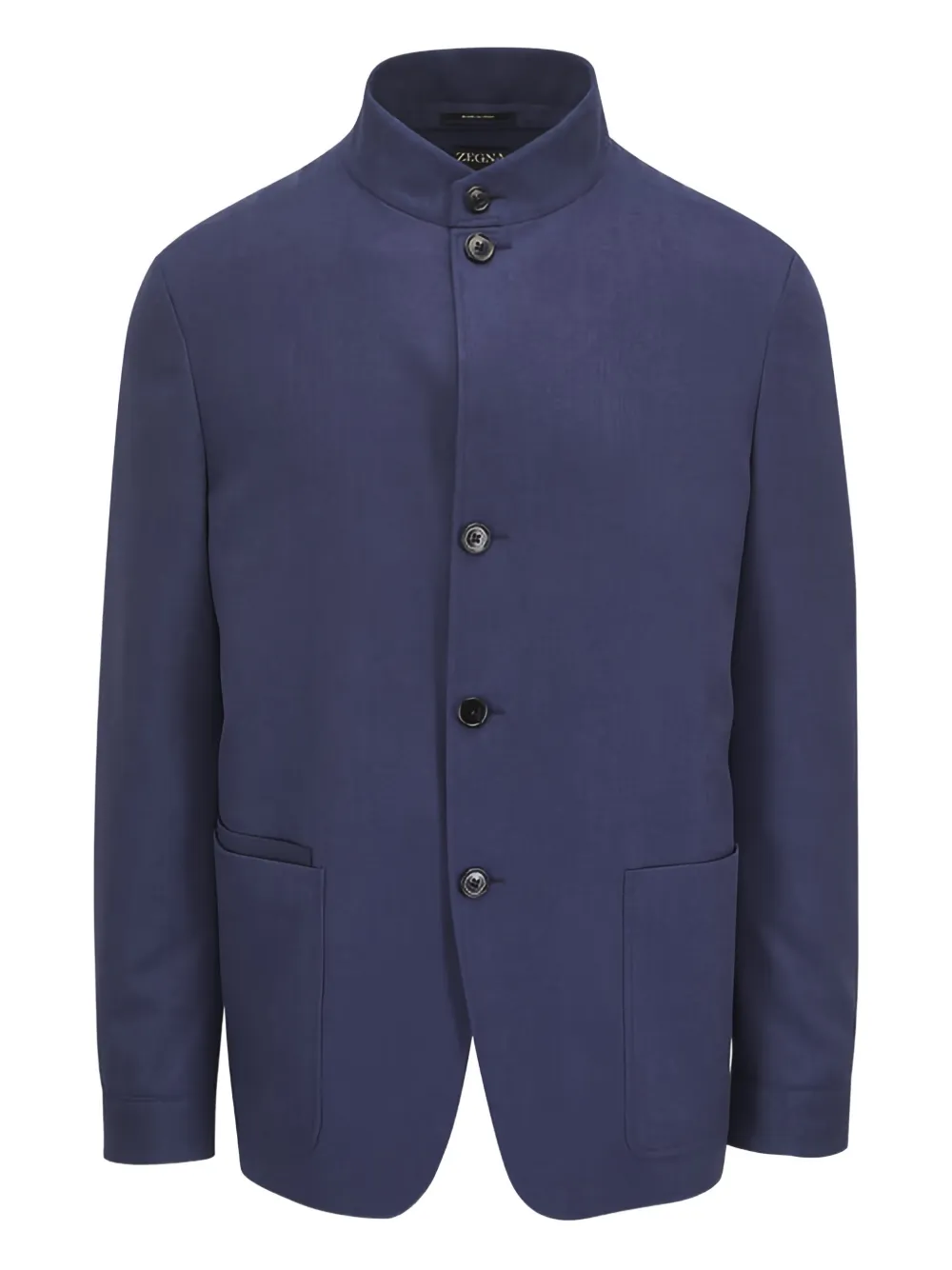 Zegna buttoned collarless jacket | azul | Image 1