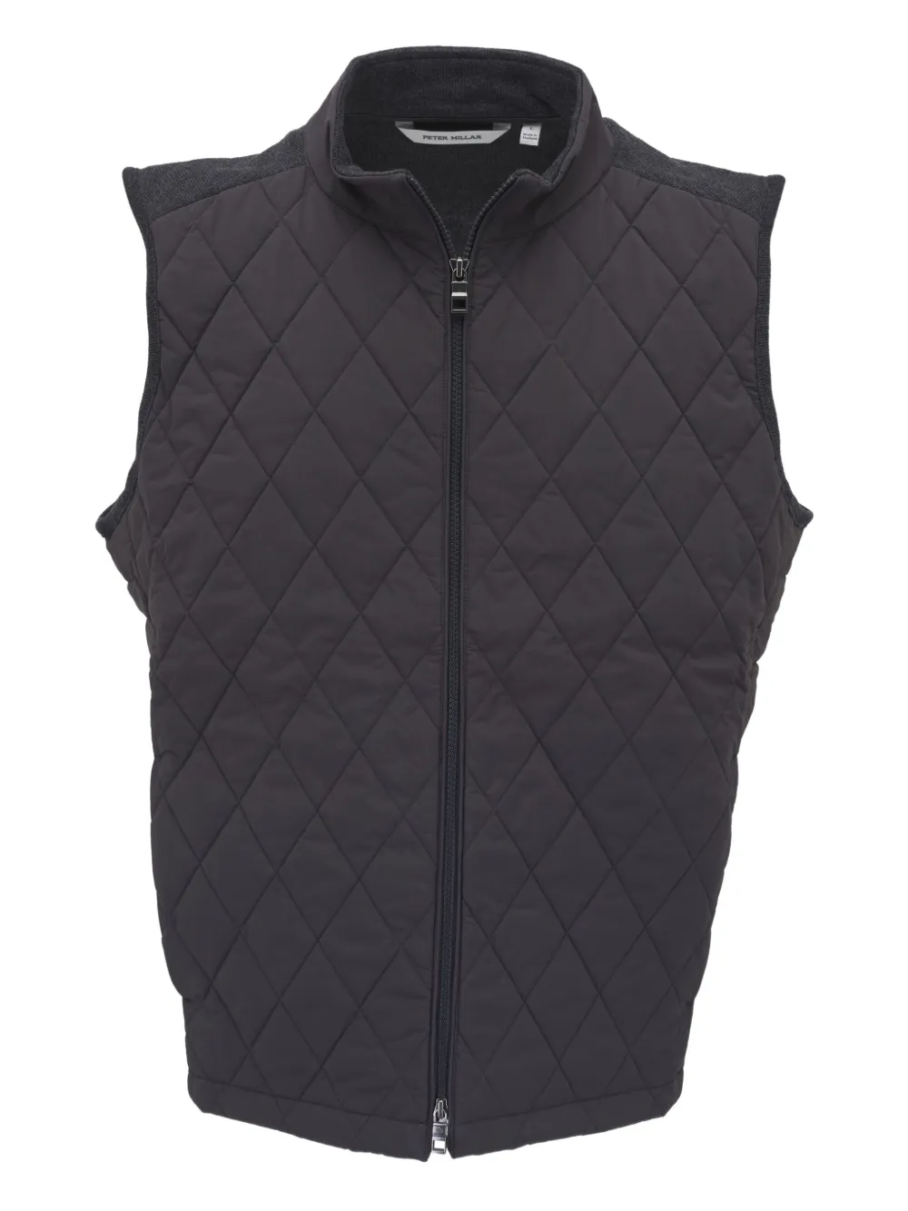 Peter Millar Essex Quilted Sleeveless Gilet In Black
