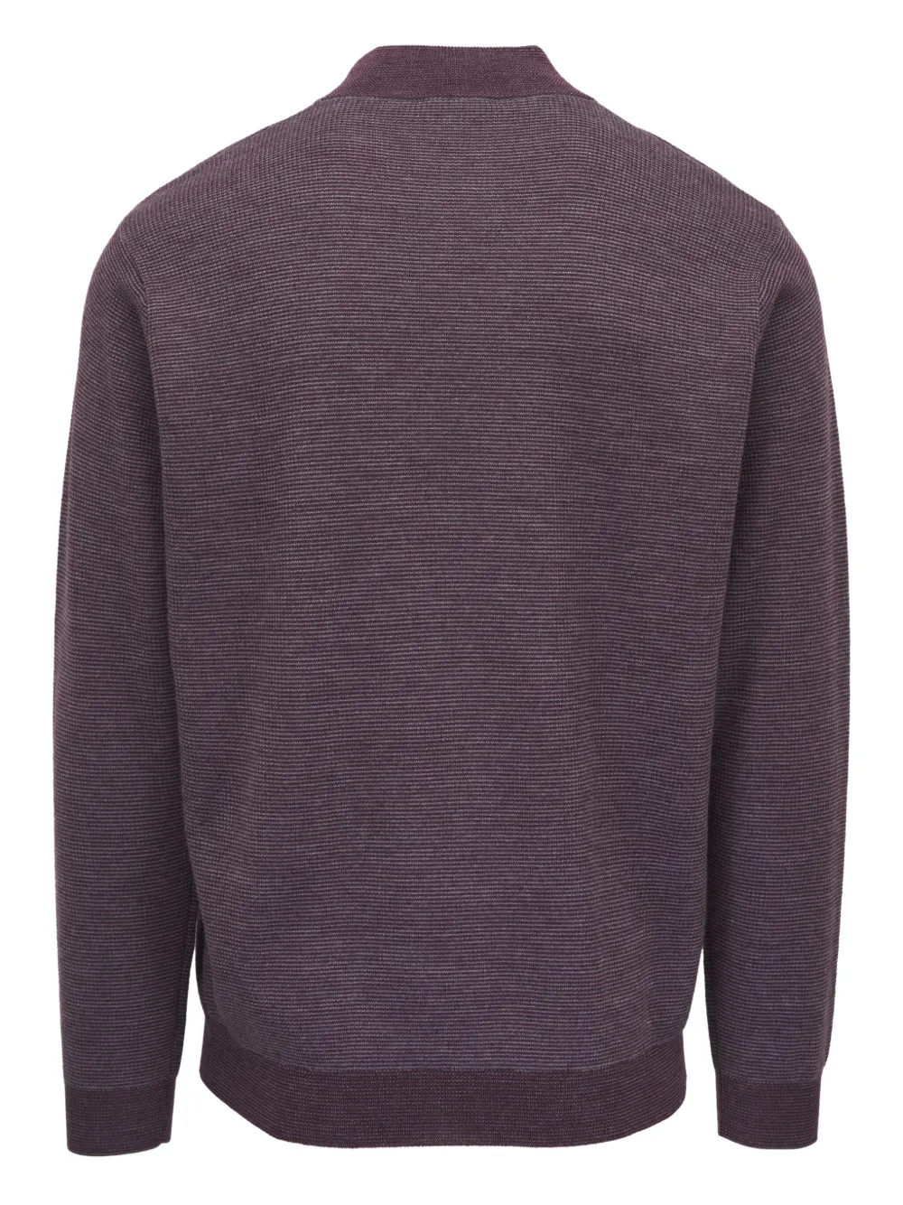 Peter Millar Geribbelde trui met halve rits - Rood