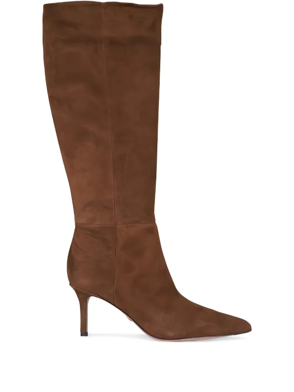 Veronica Beard Lisa Pointed Boots in Brown