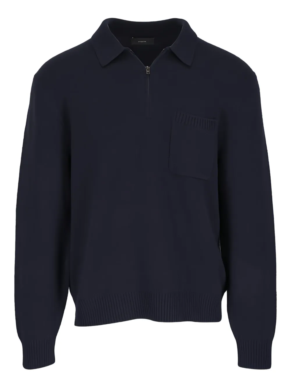 Vince chest-pocket half-zip sweater - Blu