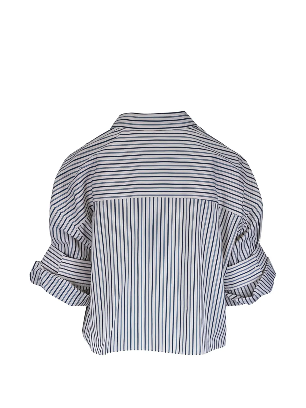 TWP Next Ex gestreept blouse met kraag - Wit