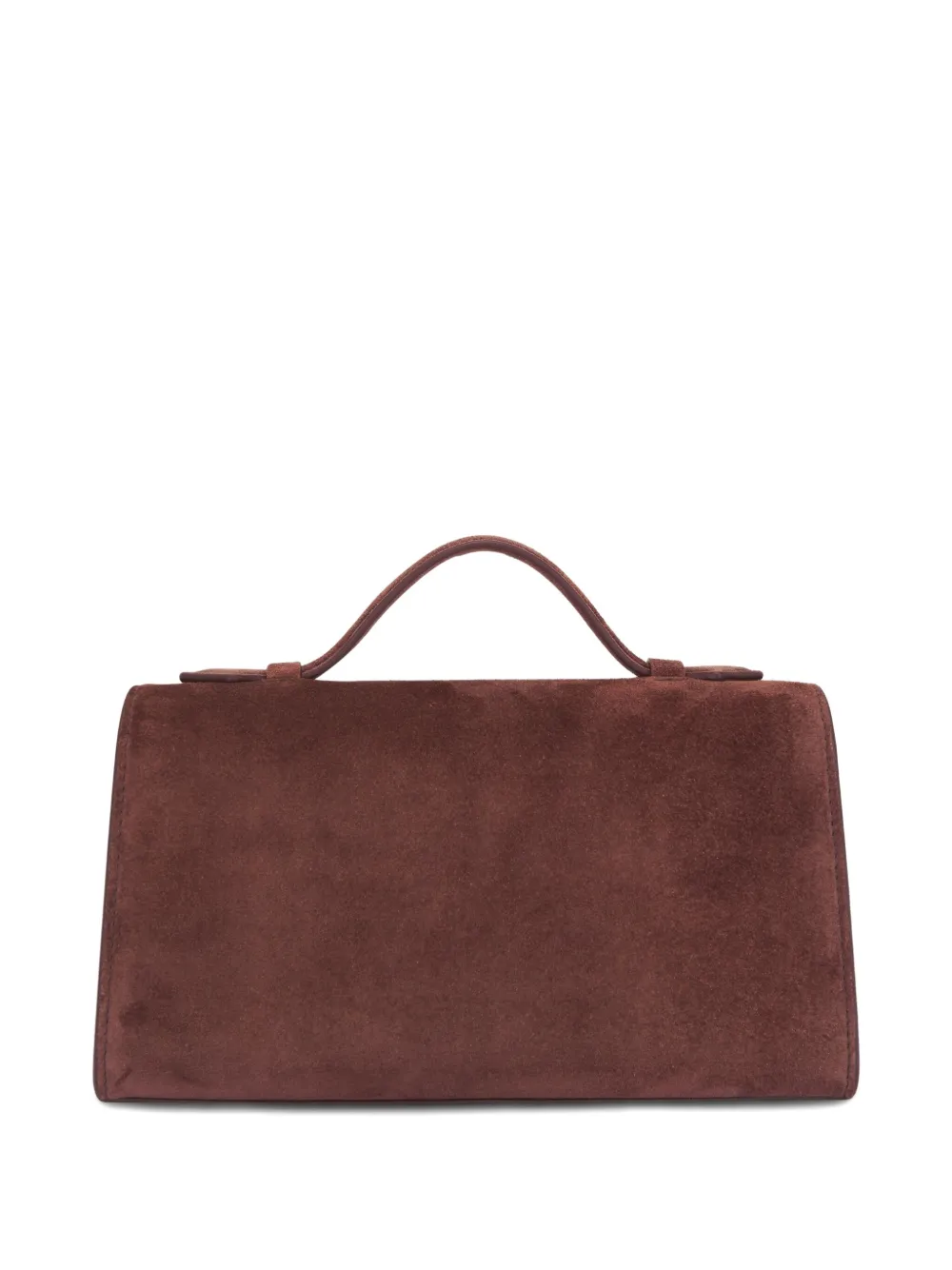Savette Symmetry suède pochette - Bruin