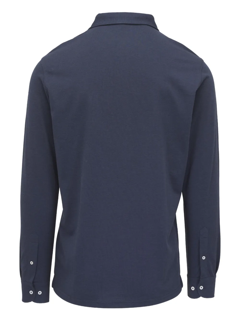 Peter Millar Poloshirt met lange mouwen en zak - Blauw