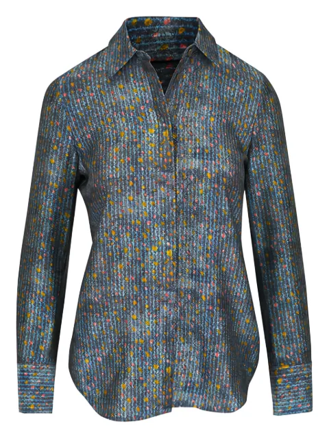 Lafayette 148 patterned button-up shirt