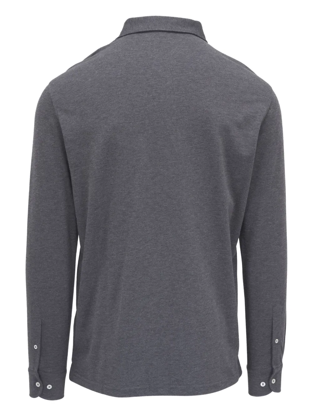 Peter Millar Poloshirt met lange mouwen en zak - Grijs