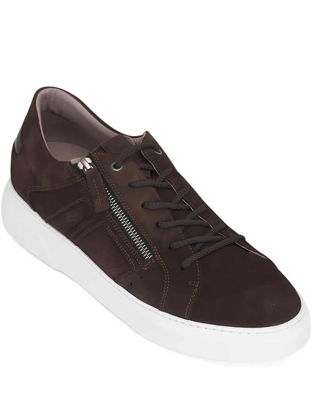 Ron White zip-detail sneakers | Brown | Image 1