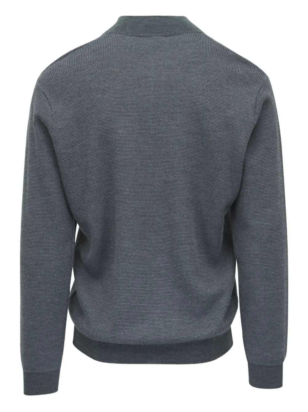 Peter Millar Trui met halve rits en textuur - Grijs