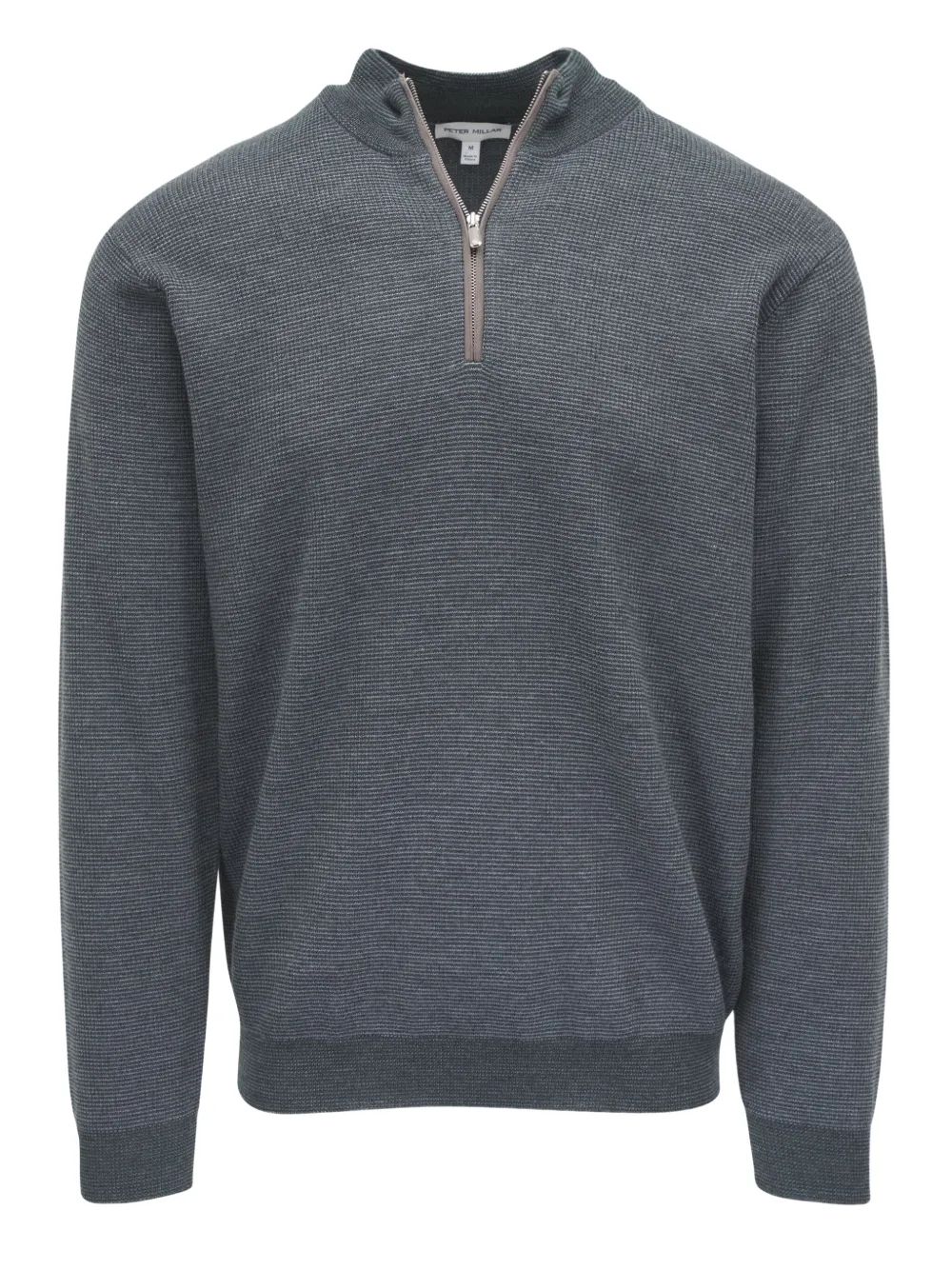 Peter Millar Half-zip Textured Sweater In Gray