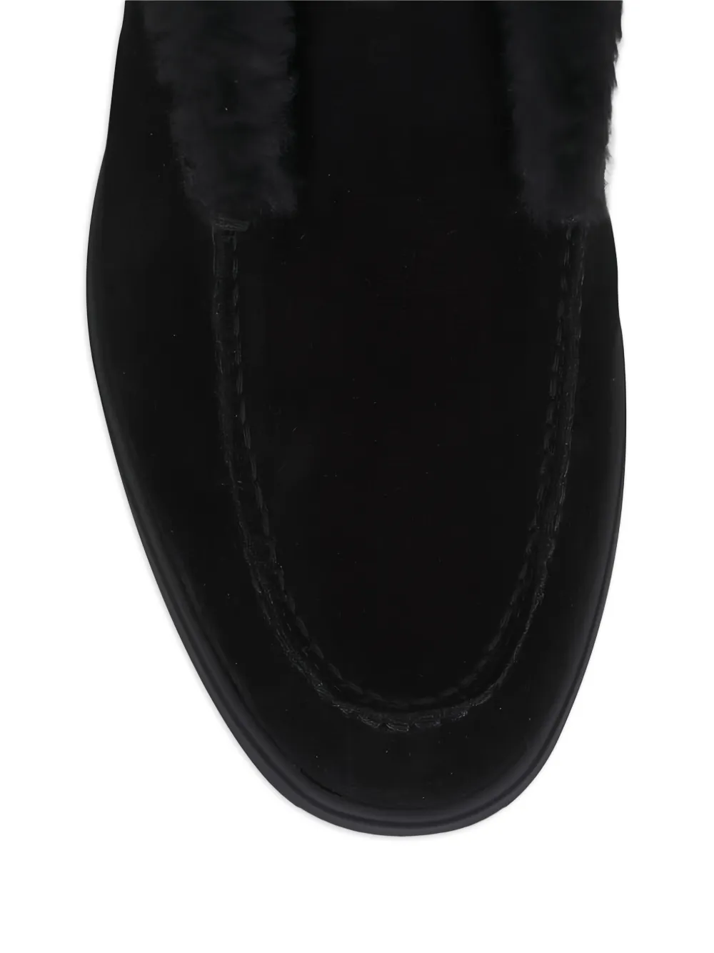 Santoni Fortune loafers met ronde neus Zwart