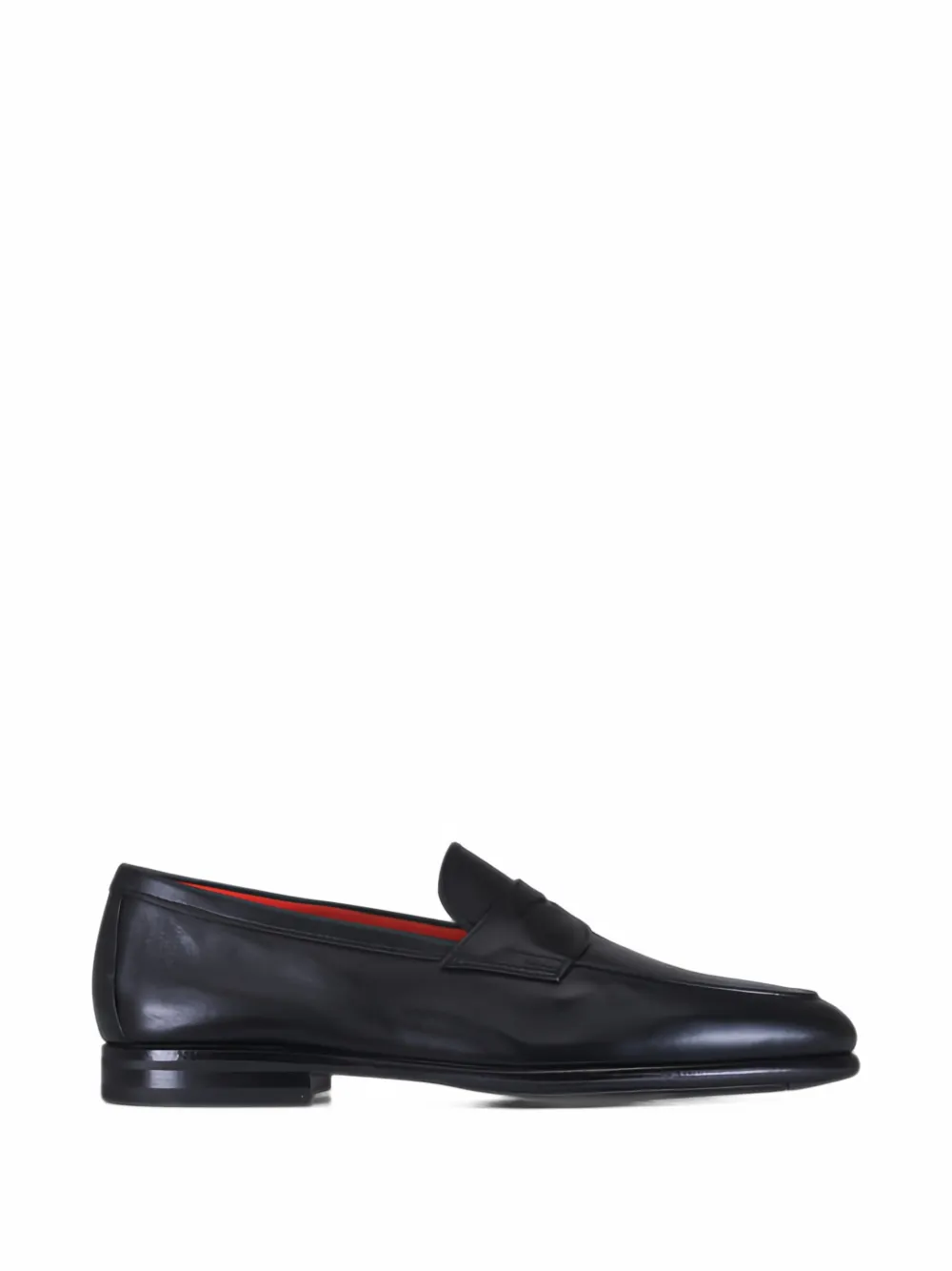 Santoni Darius leather loafers - Nero