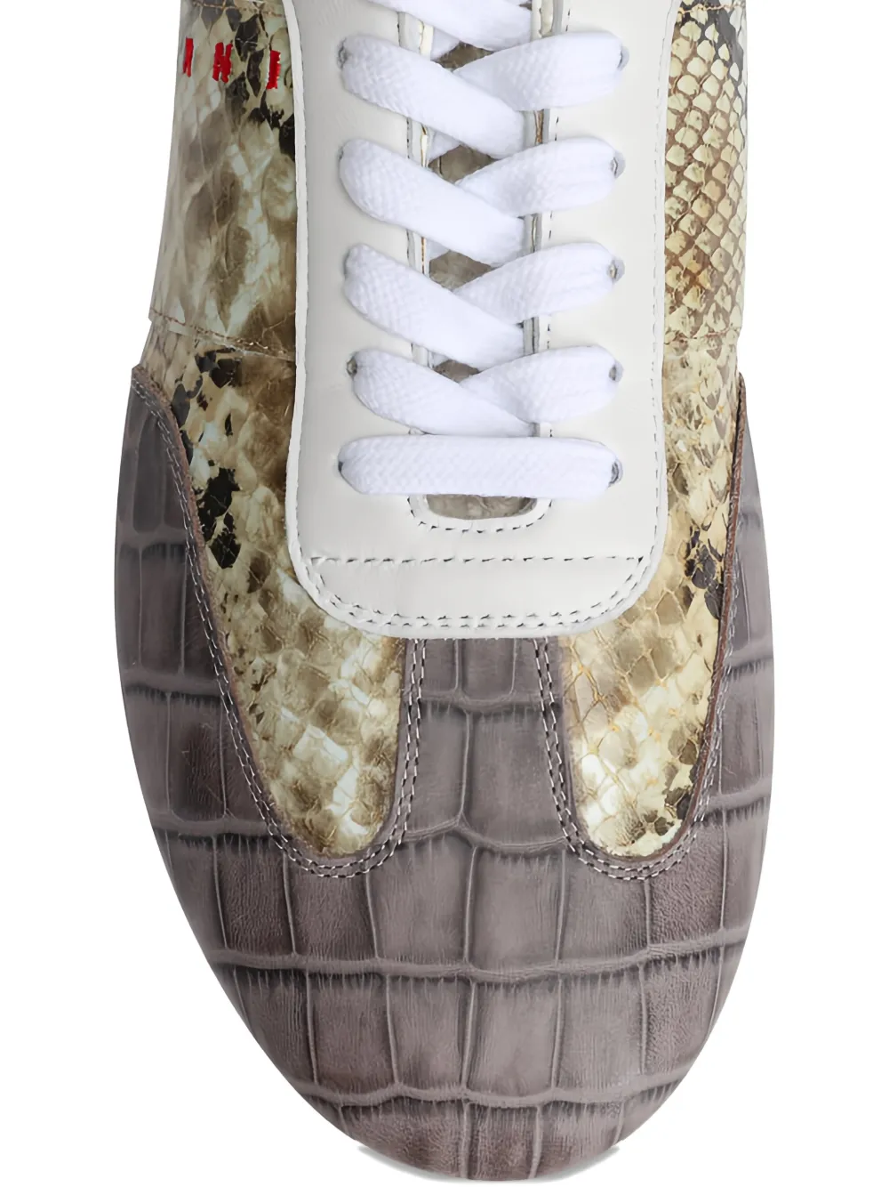 Marni snakeskin-effect sneakers Beige
