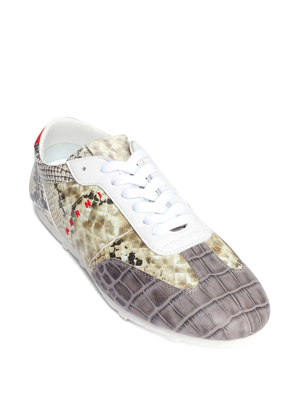 Marni snakeskin-effect sneakers Beige