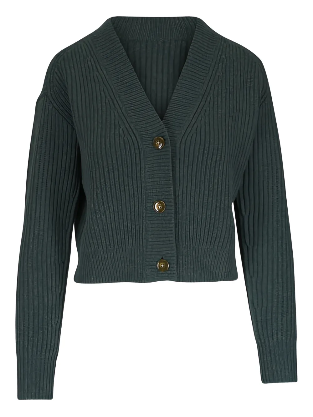 TWP buttoned ribbed knit cardigan | Green | Image 1