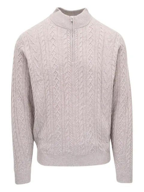 Peter Millar cable-knit half-zip sweater