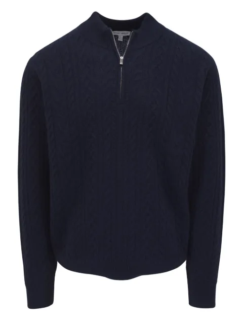 Peter Millar cable-knit half-zip sweater