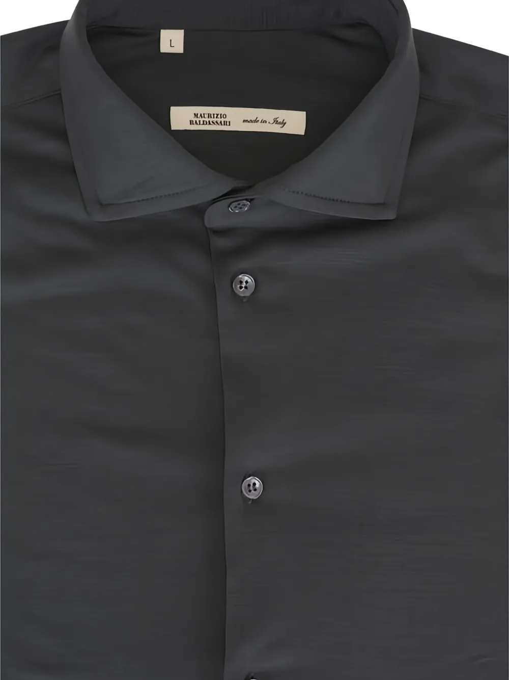 Maurizio Baldassari Overhemd met gespreide kraag - Zwart
