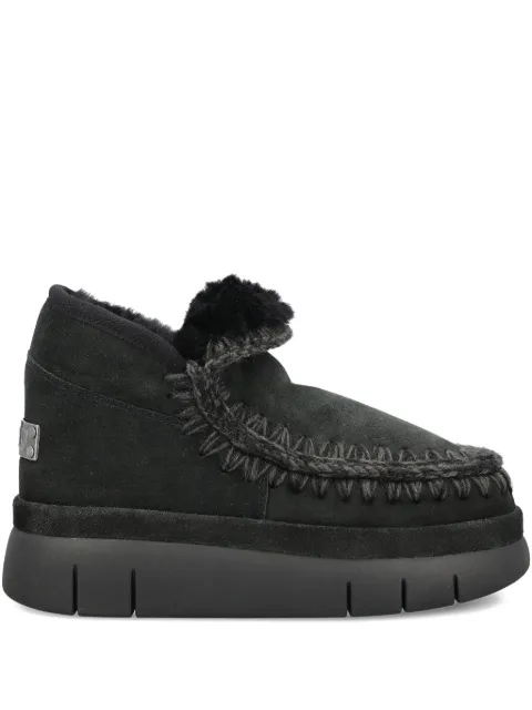Mou Bounce braided-trim shearling ankle boots