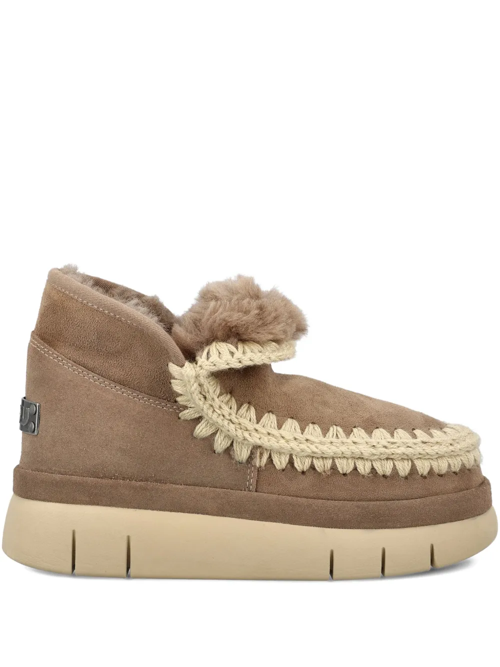 Mou Bounce suede ankle boots Brown