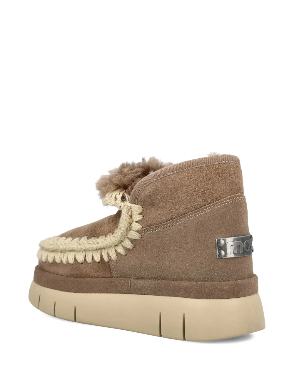 Mou Bounce suede ankle boots Brown